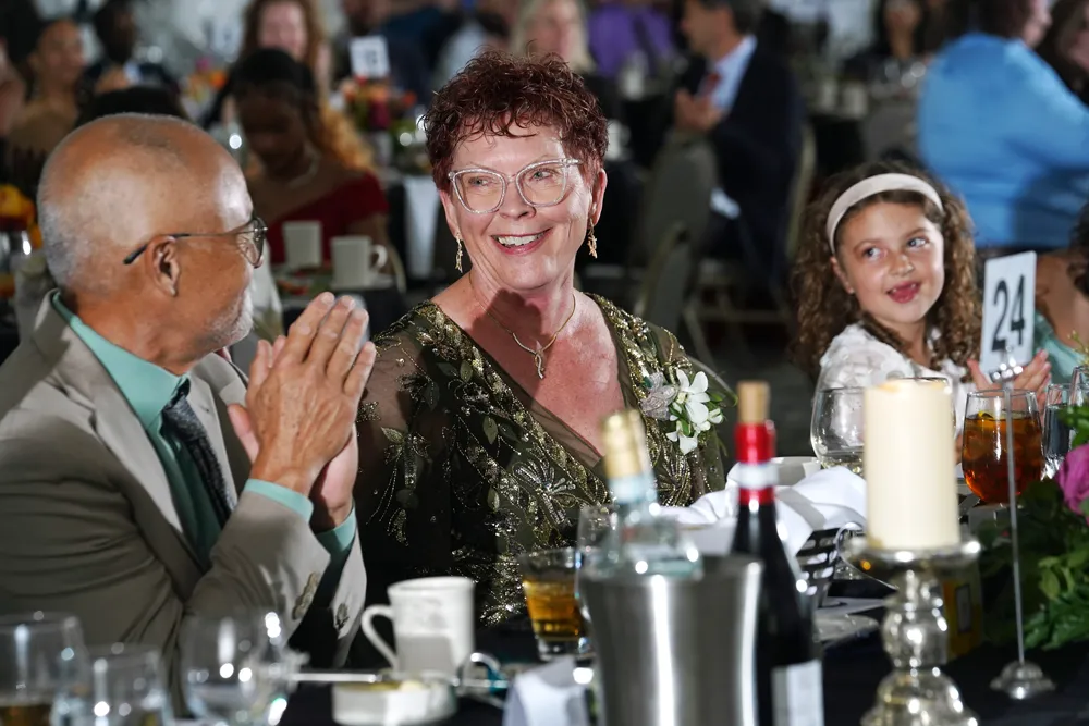 Germanna President Dr. Janet Gullickson (center) being recognized at the 2025 Germanna Gala