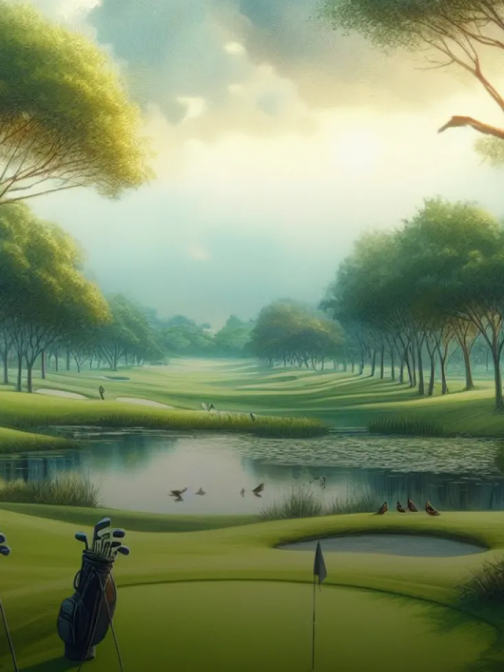 An illustration of a golf course