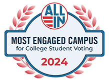 All In Most Engaged Campus for College Student Voting Badge: 2024