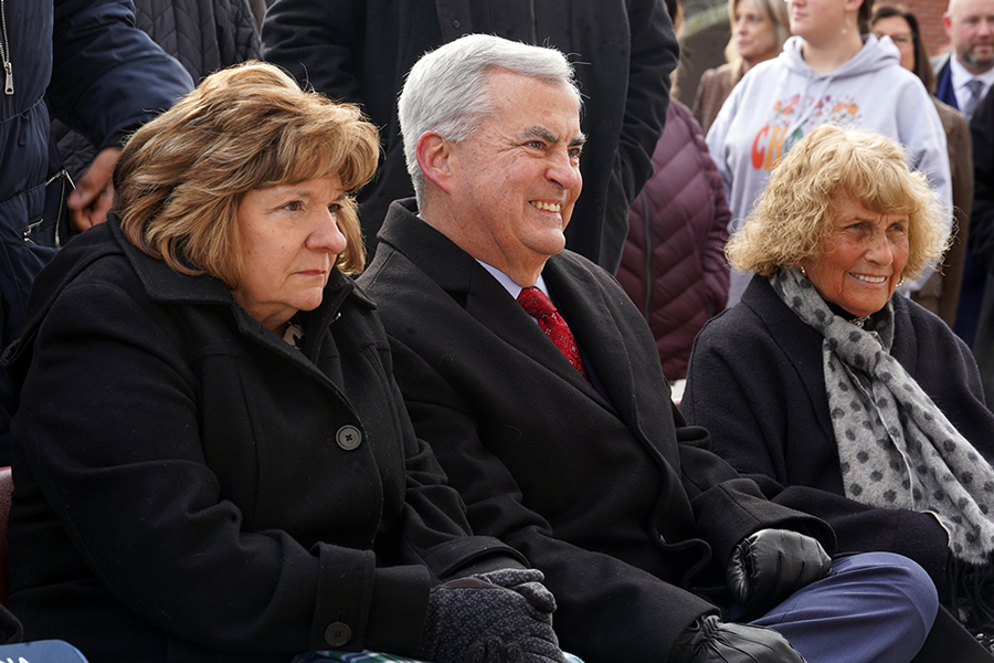 (from left) Dr. Patti Lisk, Past Dean of Nursing and Health Technologies, Kevin Dillard, and Mary Jane OâNeill pictured at the ribbon cutting