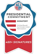 All In Campus Democracy Challenge Presidential Commitment badge