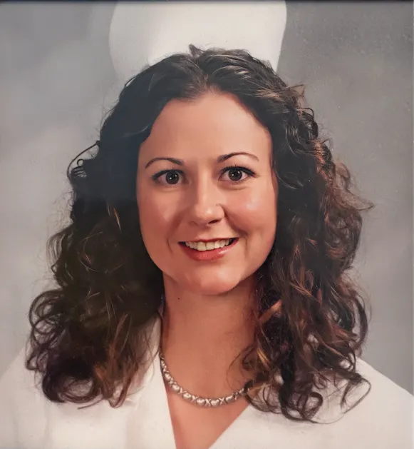 Dr. McGowan shown after graduating with her associate degree in nursing