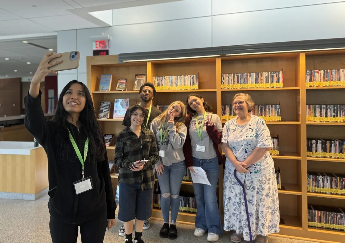 Smart Start students participating in an educational scavenger hunt throughout the Fredericksburg Area Campus