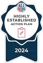 The All In Highly Established Action Plan ribbon for 2024