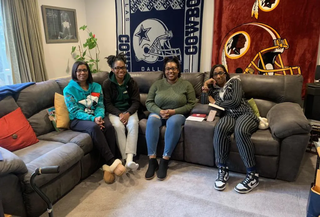 LaTanya (far left) shown with her three daughters, Brittany, Brielle and Brizen