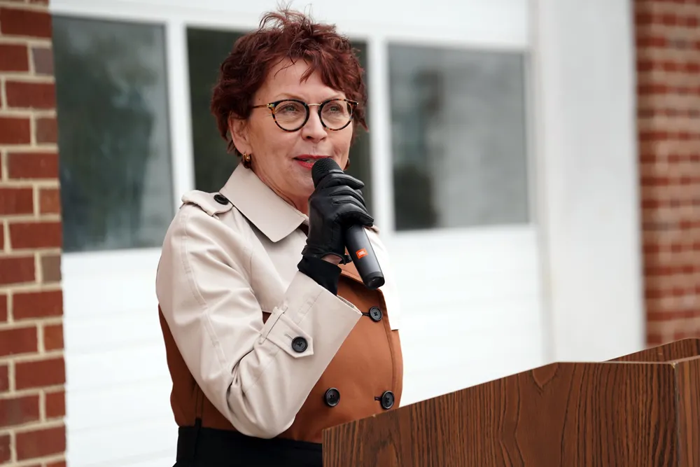 Dr. Janet Gullickson giving her remarks during the ribbon cutting ceremony [Credit: Suzanne Rossi]