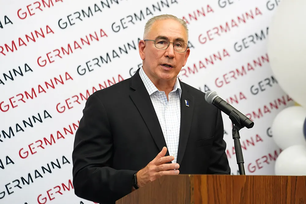 Steve Cox, president and CEO of Rappahannock Goodwill Industries, sharing his remarks during the launch event [Credit: Suzanne Rossi]