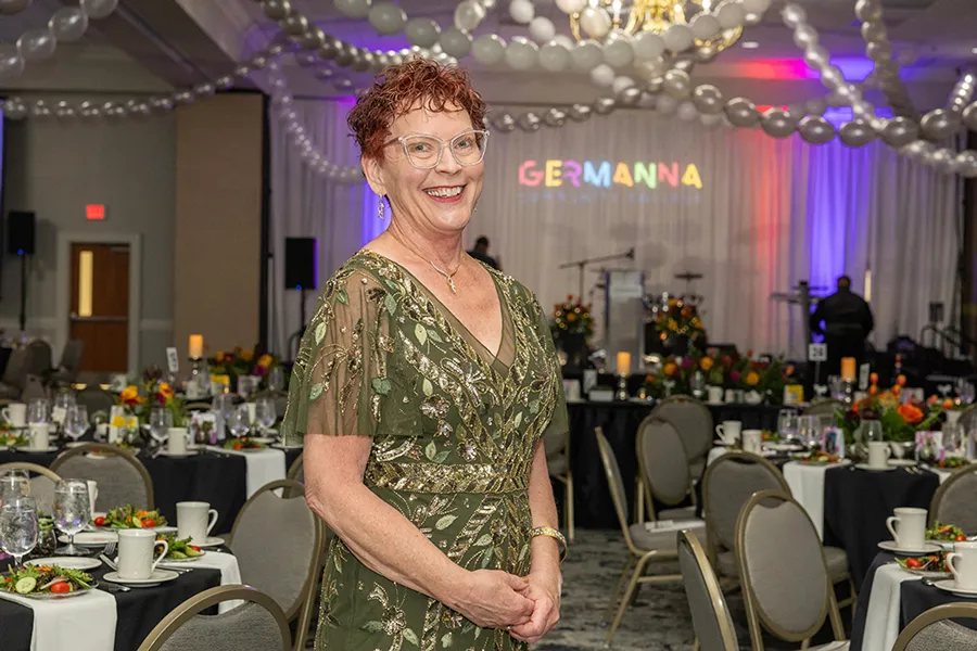 Dr. Janet Gullickson shown at the Germanna Gala [Credit: Bryant Cox]