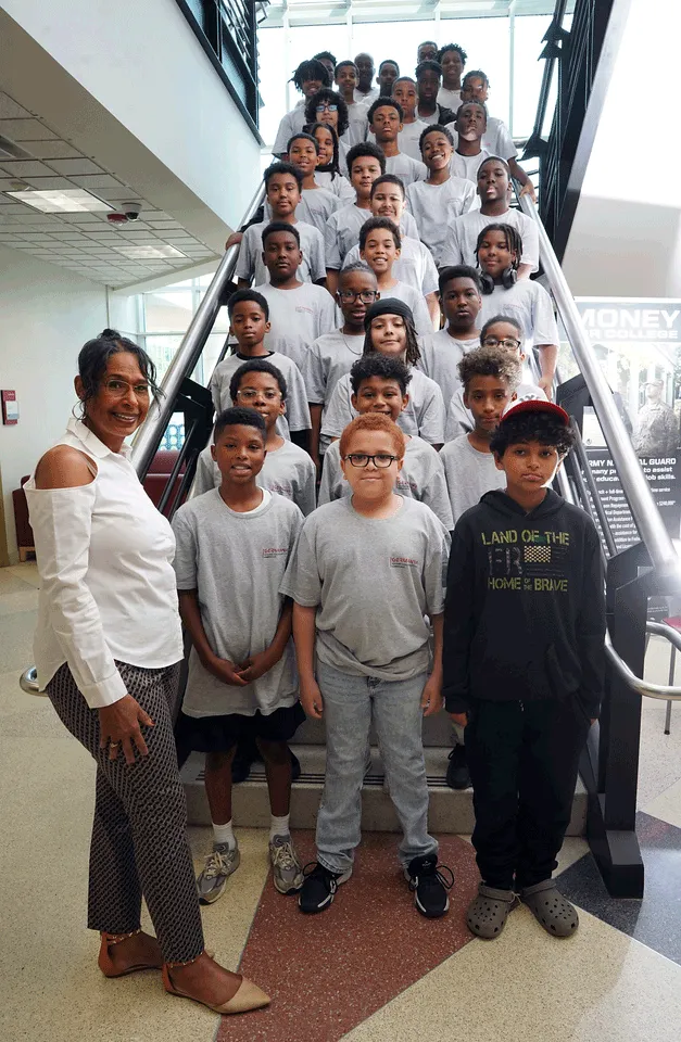Ernestine Reid, retired Orange County educator and ASI program coordinator (left), shown with the 2025 ASI cohort