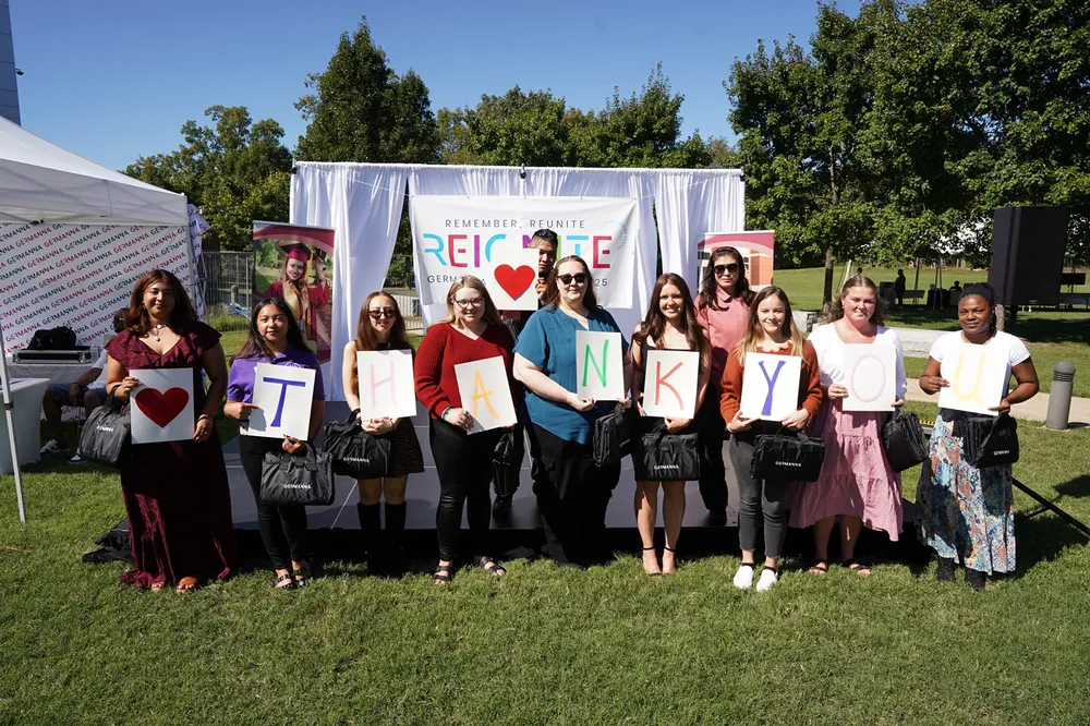 Scholarship recipients shown at the conclusion of the Homecoming scholarship awards ceremony