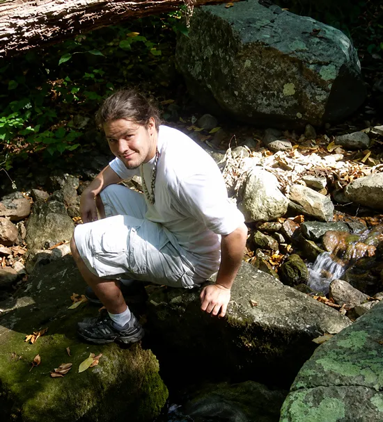 Jason Fincham on a hike at Three Ridges Loop. The trip was part of a PE elective at Germanna taught by John Stroffolino, now associate dean of business and workforce development. (Contributed photo)