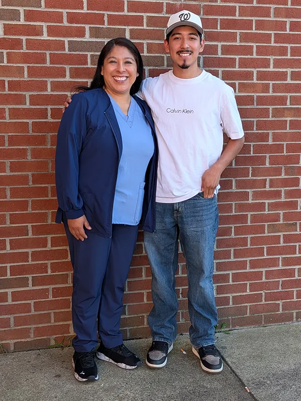 Lorena Parra encouraged her son, Anthony, to explore Germanna’s workforce programs after high school.
