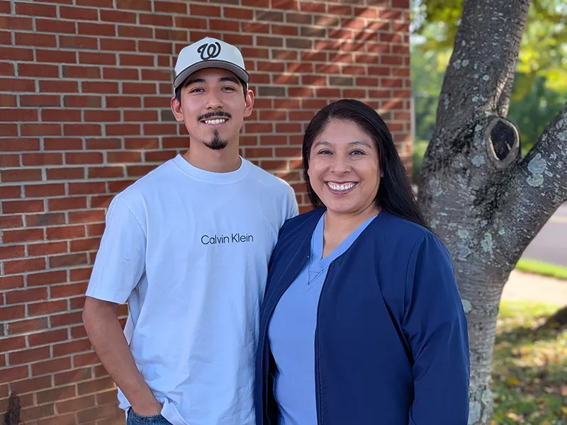 Lorena Parra and her son, Anthony Parra, both credit Germanna with giving them confidence and support to succeed in the college’s workforce programs.