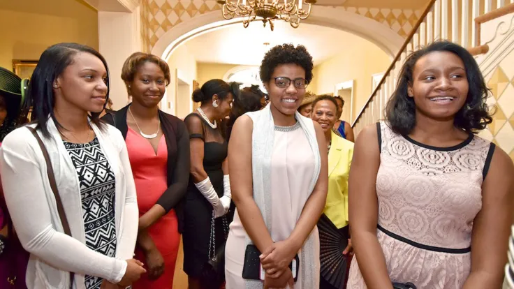 A group of Gladys P. Todd Academy graduates at a celebration event
