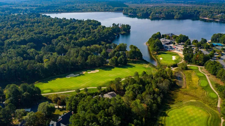Aerial view of the Germanna Golf Tournament