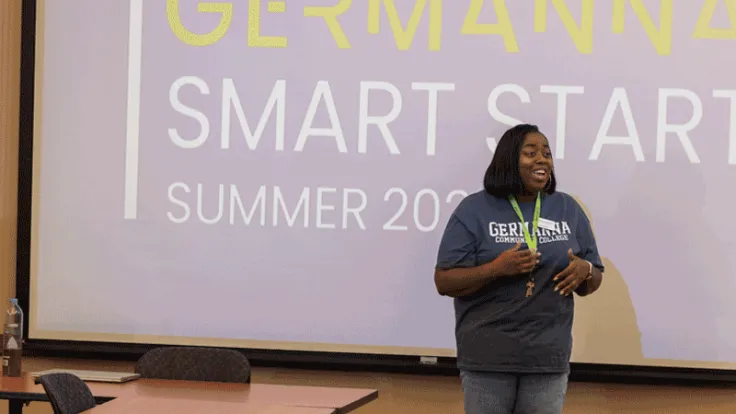 Germanna Smart Start instructor leading a classroom activity