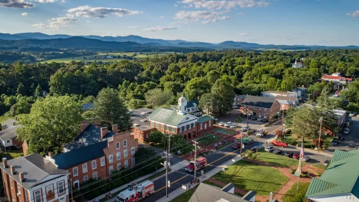 An aerial photo of Madison County, Virginia (Credit: M.A.P DRONES)