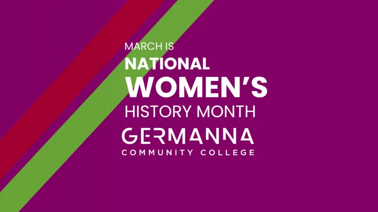 A colorful graphic celebrating Women's History Month